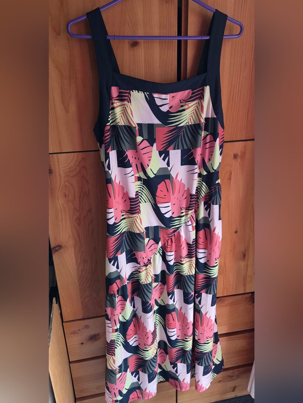 Smartwool Navy & Pink Floral Sleeveless Dress Size Medium